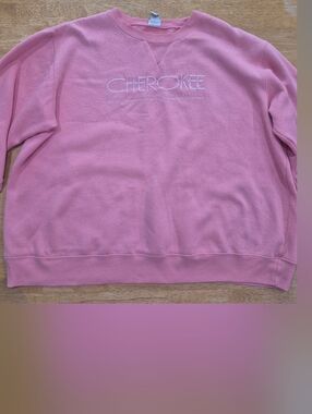 VINTAGE Cherokee Plus Size Pink Crewneck Sweatshirt